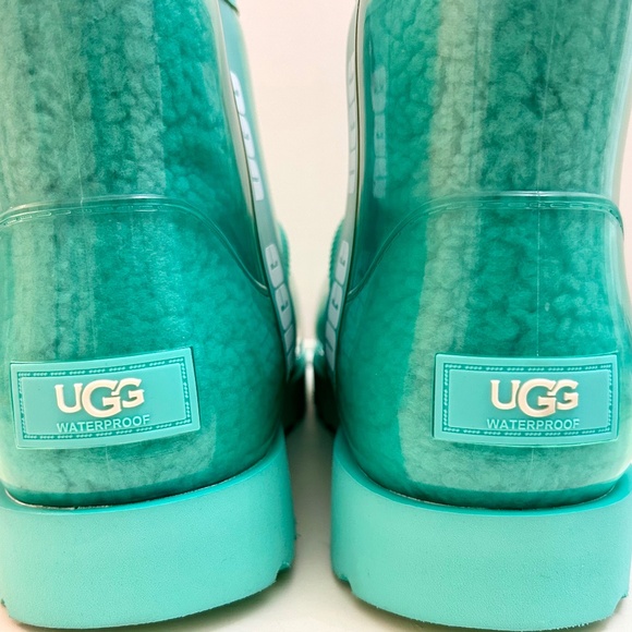 Green Waterproof Women’s Ugg Classic Clear Mini Sz 7 - Picture 7 of 10